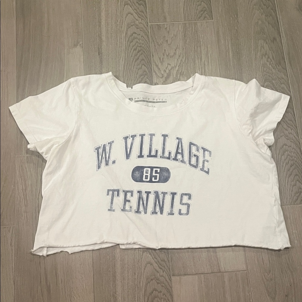 Prince Peter Collection Junior Girls Blue and White Crop Top Size: M